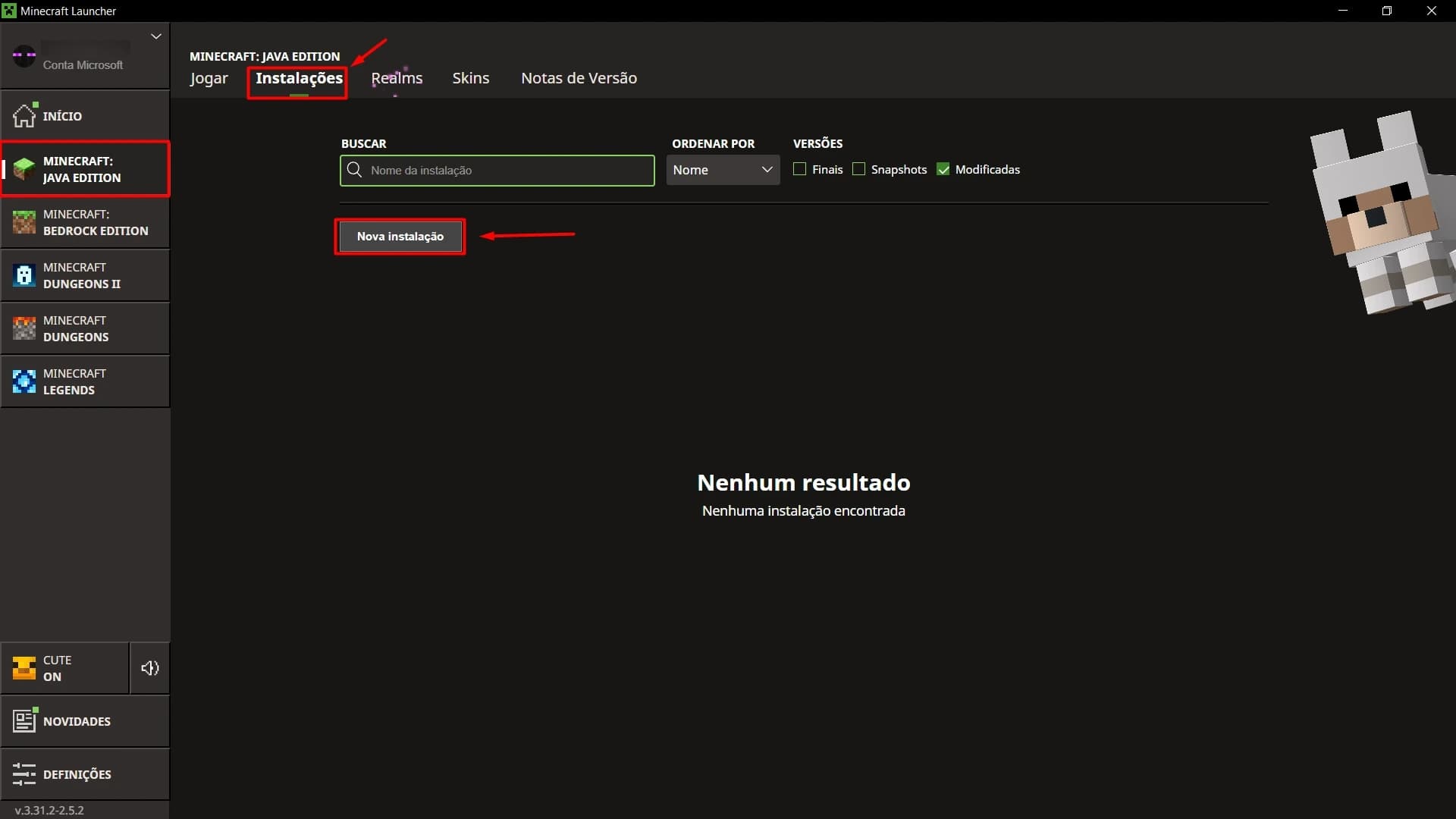 Compre e instale o Minecraft
