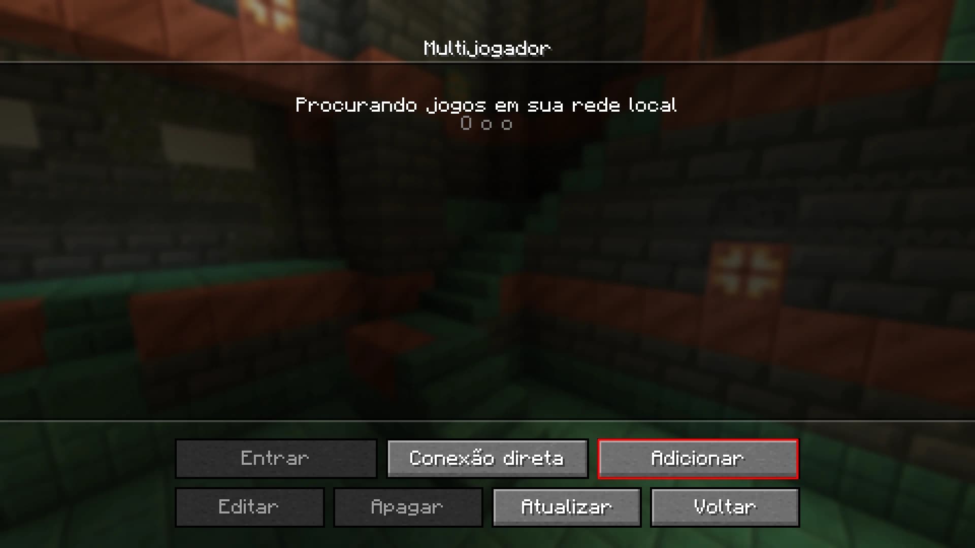 Adicione um servidor